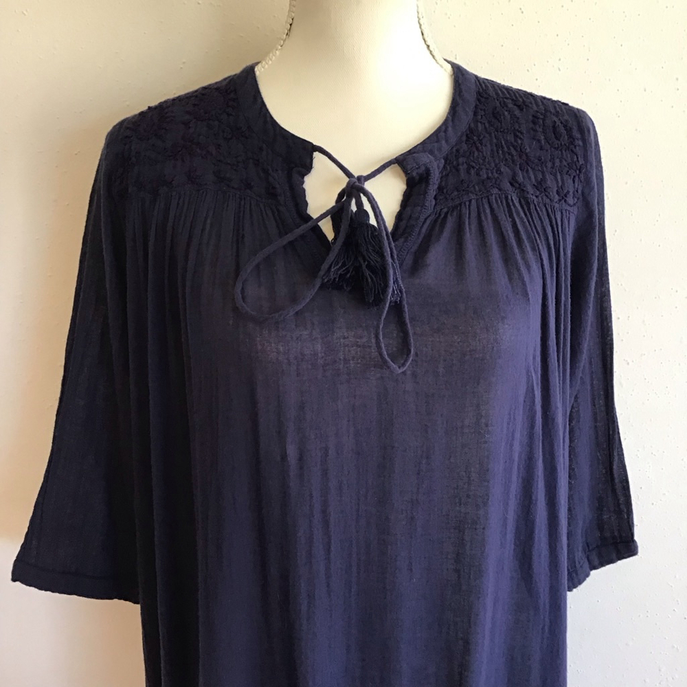 Roller Rabbit Women Elegant Navy Mini Dress XS with Tassels - Picture 6 of 14